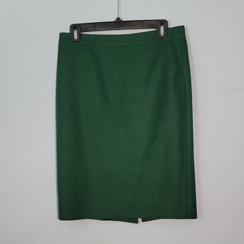 J crew no. 2 pencil skirt emerald green size 4